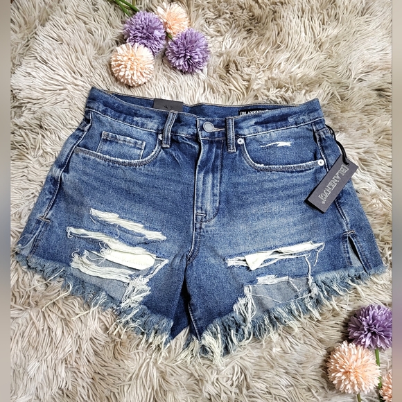 NWT BlankNYC Vintage high rise short, The Barrow, distressed denim short Sz 25 - Picture 6 of 6